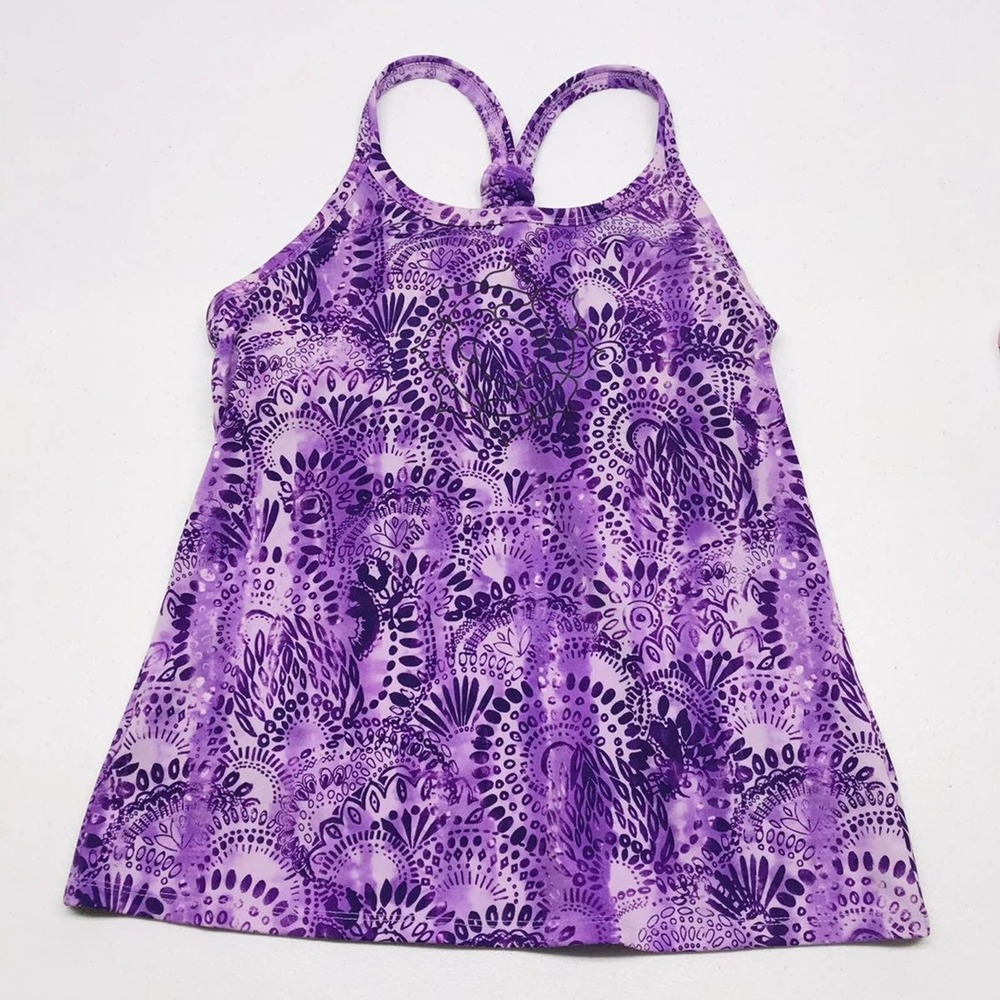 EUC Athleta Racer Back Bra Yoga Athletic Tank Top SMALL Purple